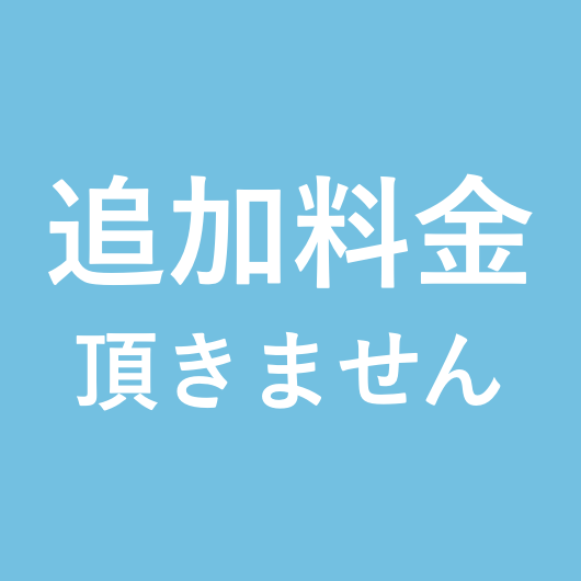 追加料金いただきません